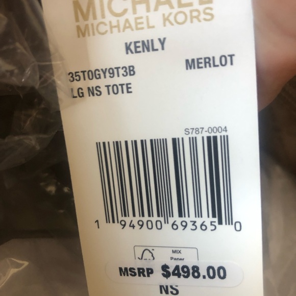 Michael Kors Kenley Merlot Signature Large Nirth South Tote - Picture 7 of 7